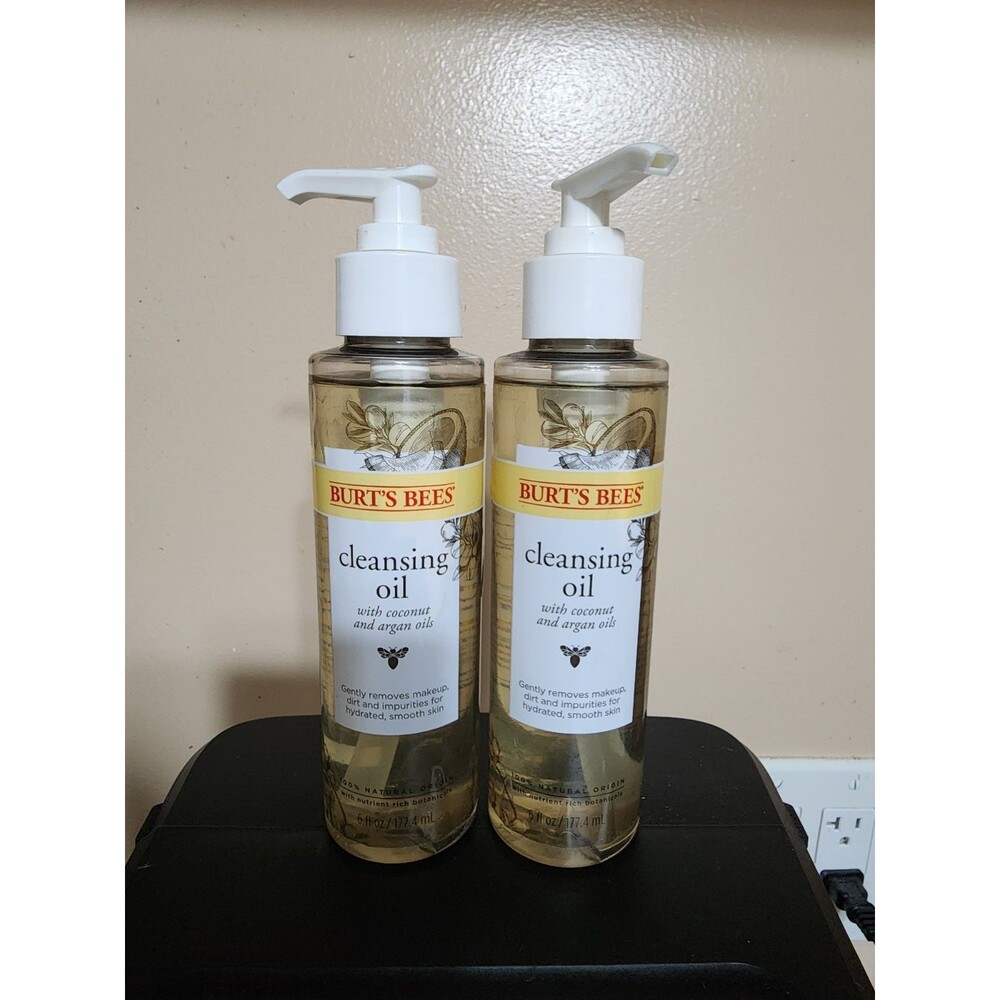Burt's Bees Facial Cleansing Oil with Coconut Oil & Argan Oil 6 Fl. Oz. Set of 2